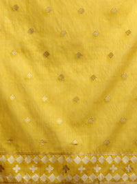 Sarha Ethnic Motifs Woven Design Zari Banarasi Saree in Yellow