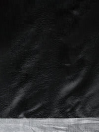Woven Design Solid Bhagalpuri Linen Saree in Black