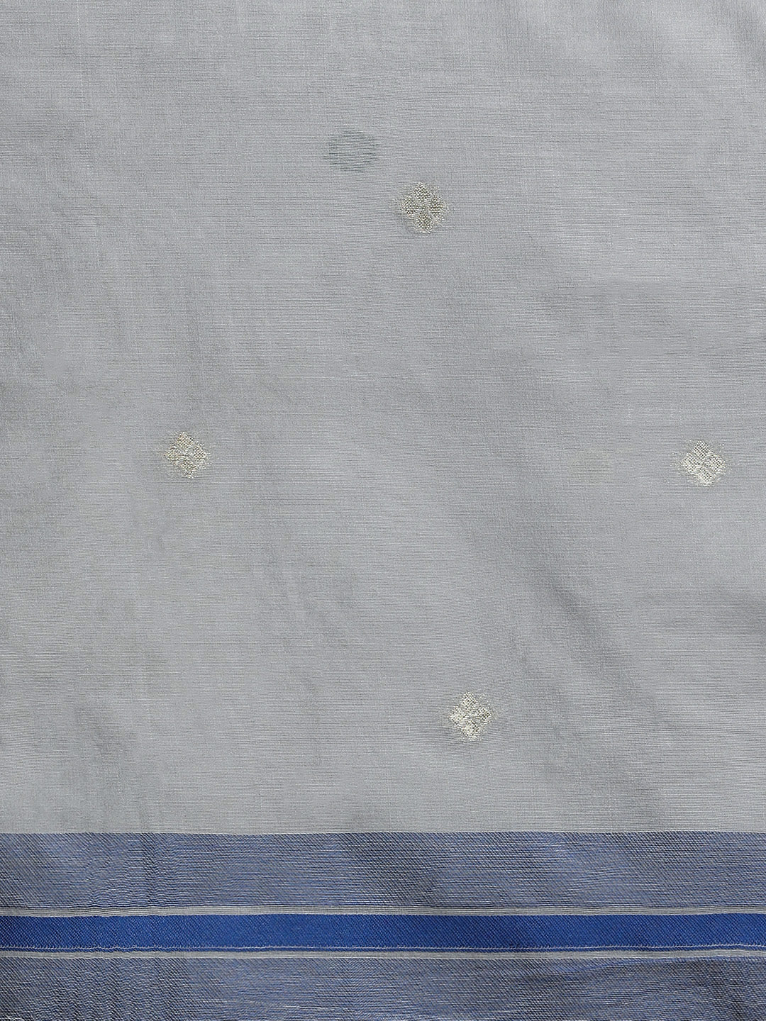 Woven Design Ethnic Motif Muga Cotton Saree in Grey