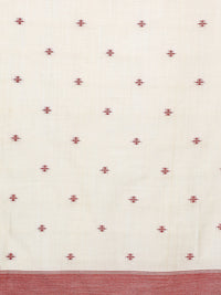 Floral Printed Chanderi Saree in red