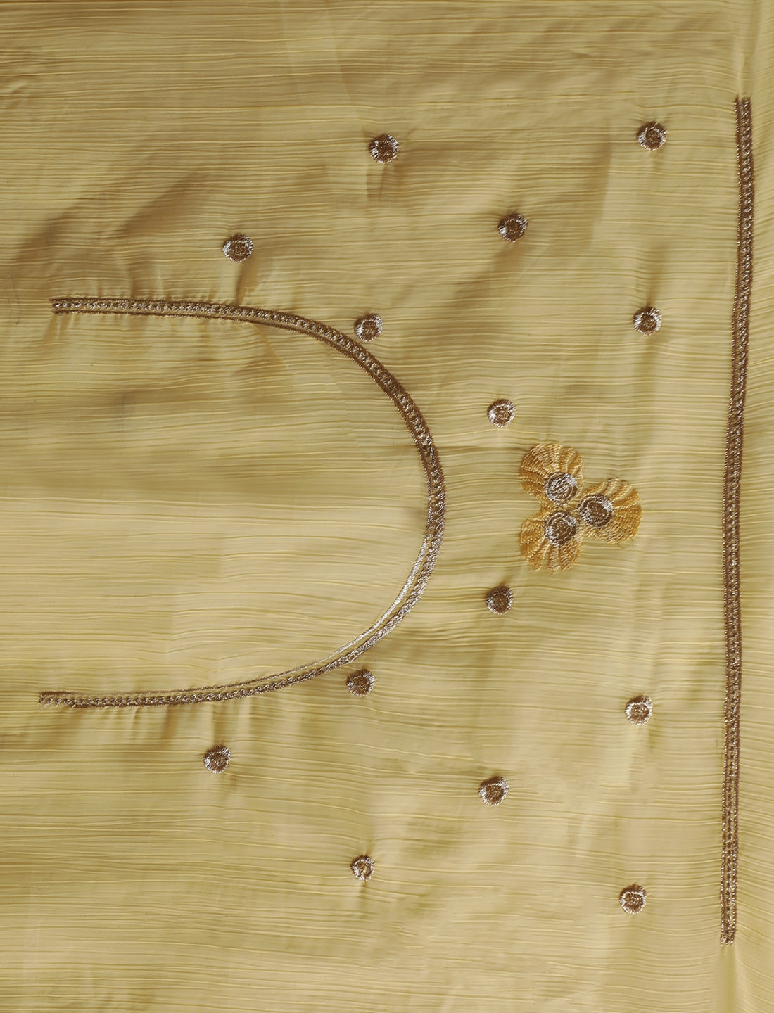 Zari Saree With Blouse in Yellow