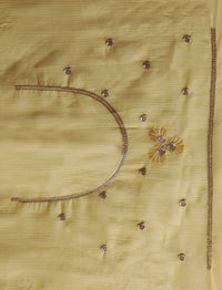 Zari Saree With Blouse in Yellow