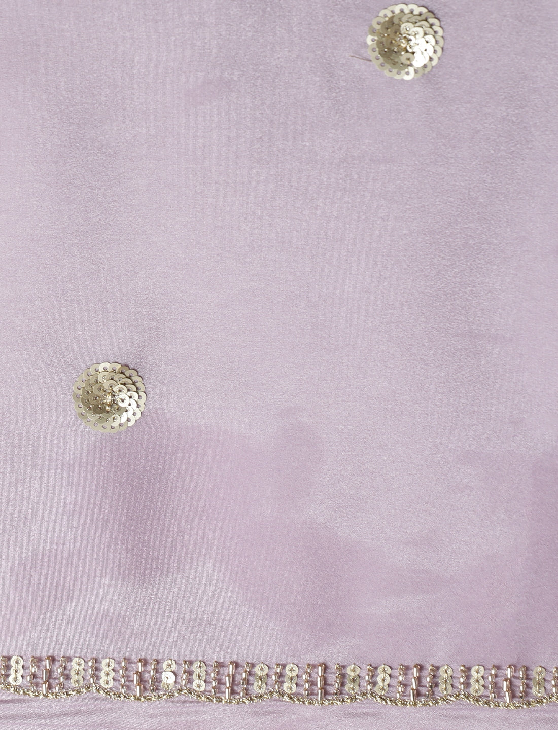 Floral Embroidered Beads And Stones Saree With Blouse Piece in Purple