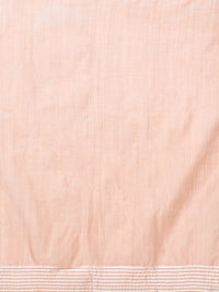 Handloom Geometric Woven Design Chanderi Saree in peach