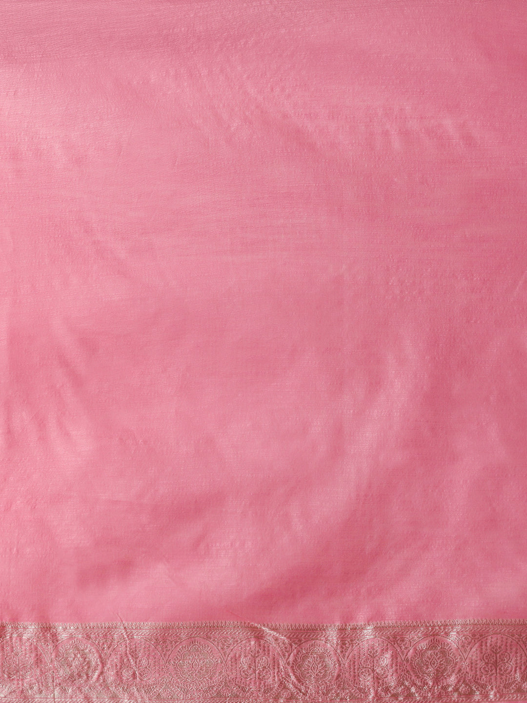 Woven Design Floral Chanderi Cotton Saree in Pink