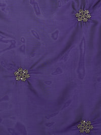 Ethnic Motifs Embroidered Sequinned Saree in purple