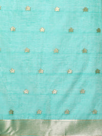 Floral Embellished Embroidered Chanderi Saree in purple