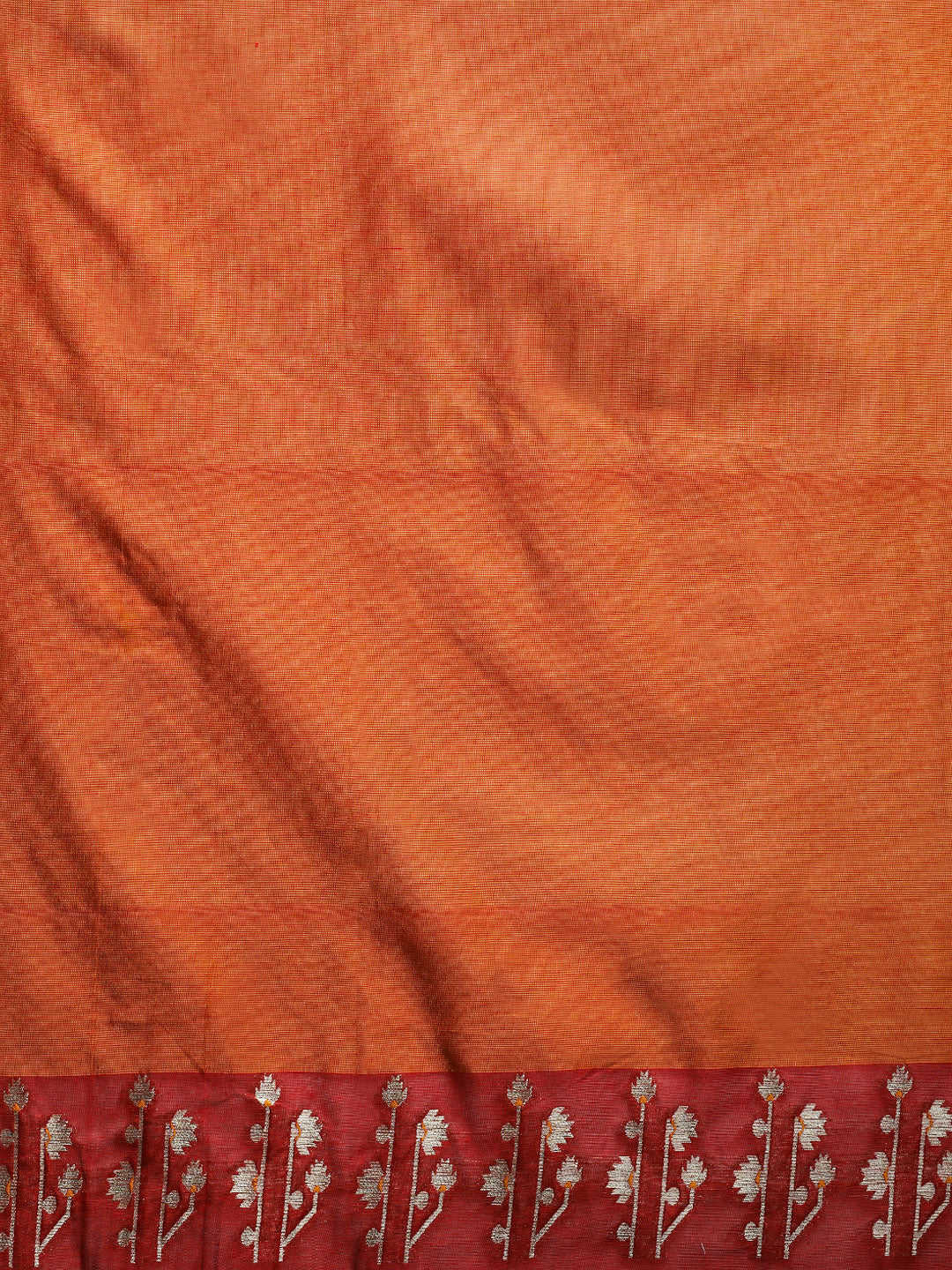 Sarha Ethnic Motifs Woven Design Zari Muga Saree in red
