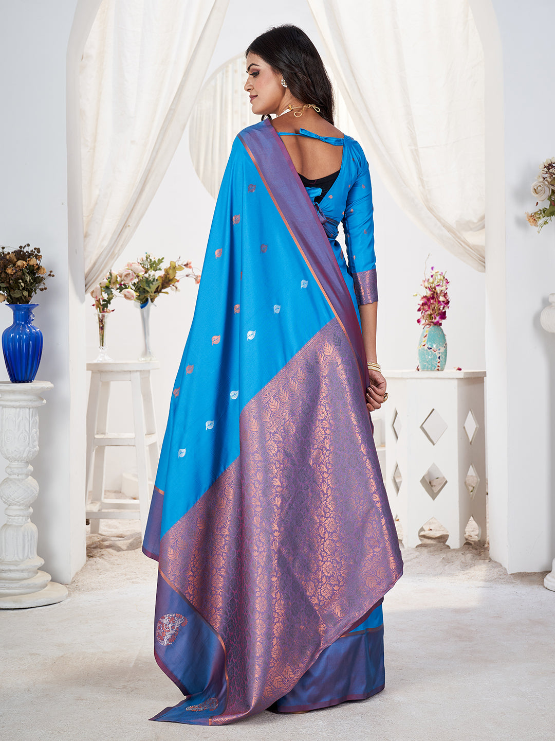 Jamuna Silk in Light Blue