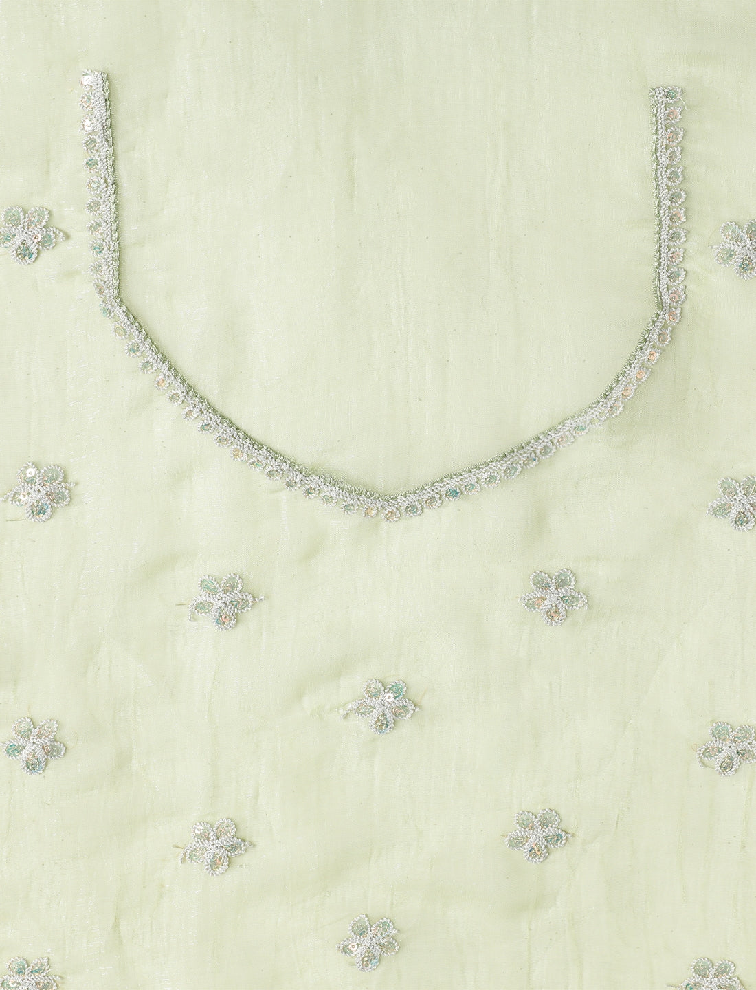 Woven Design Floral Saree With Blouse in Green