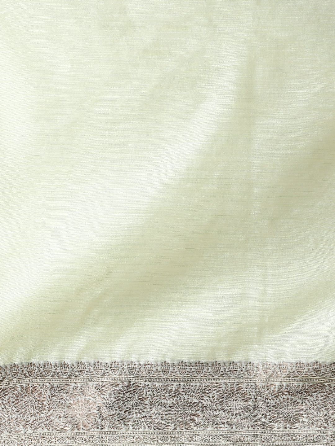 Woven Design Chanderi Cotton Saree in Light Green