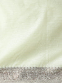 Woven Design Chanderi Cotton Saree in Light Green