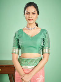 Rohini Cotton In Peach & Green