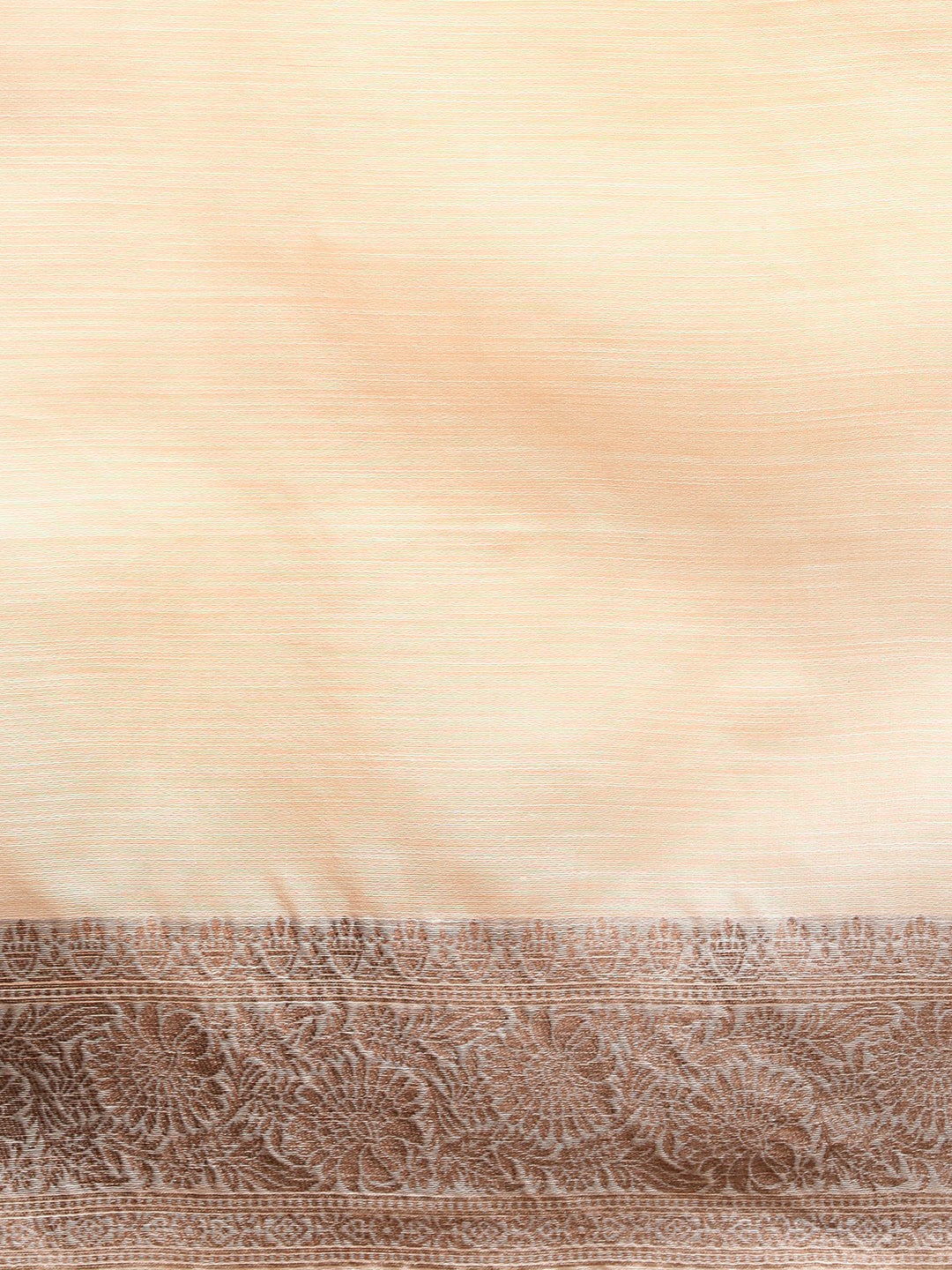 Woven Design Chanderi Cotton Saree in Light Peach