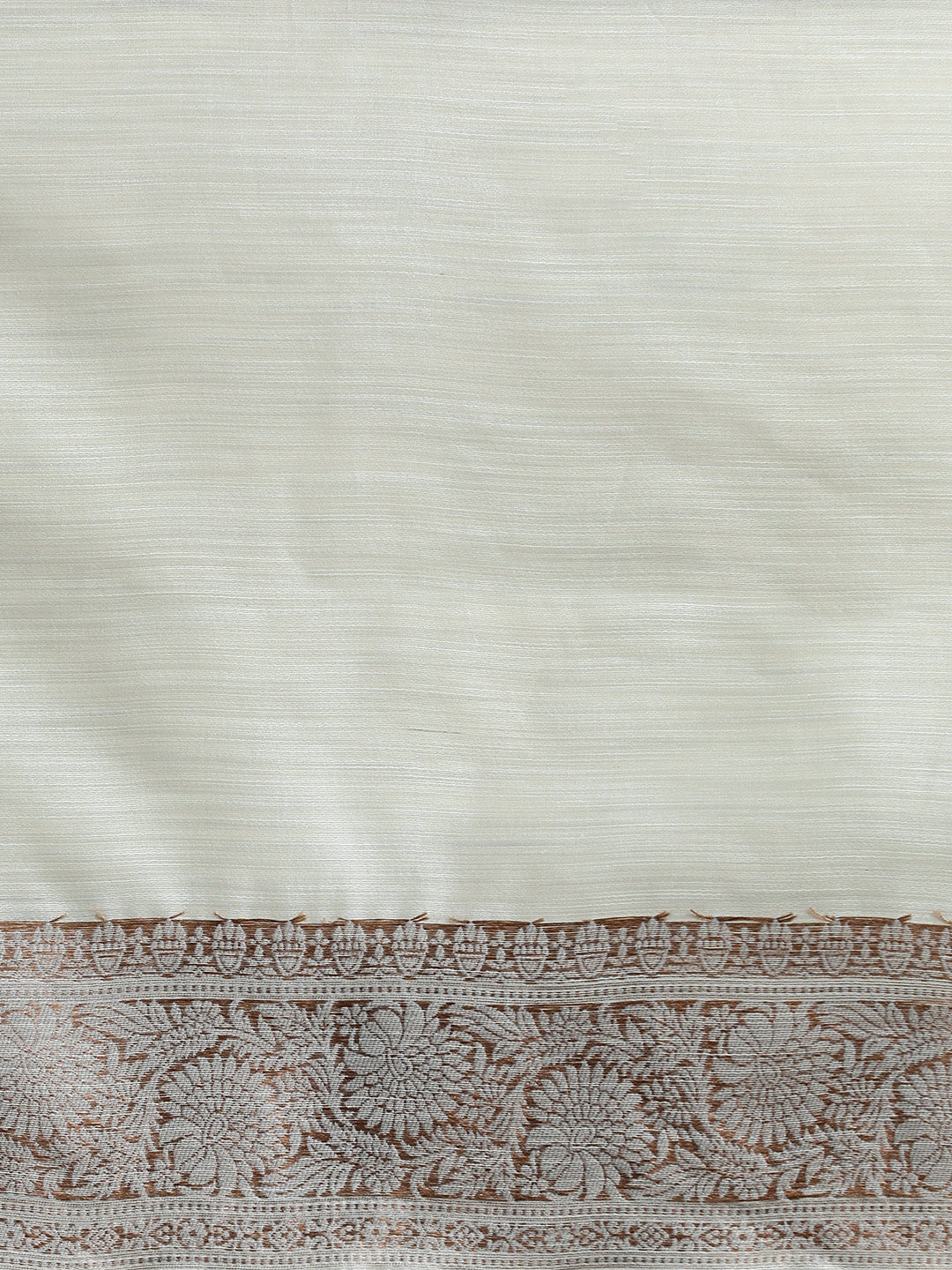 Woven Design Chanderi Cotton Saree in Light Grey