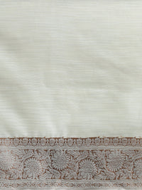 Woven Design Chanderi Cotton Saree in Light Grey