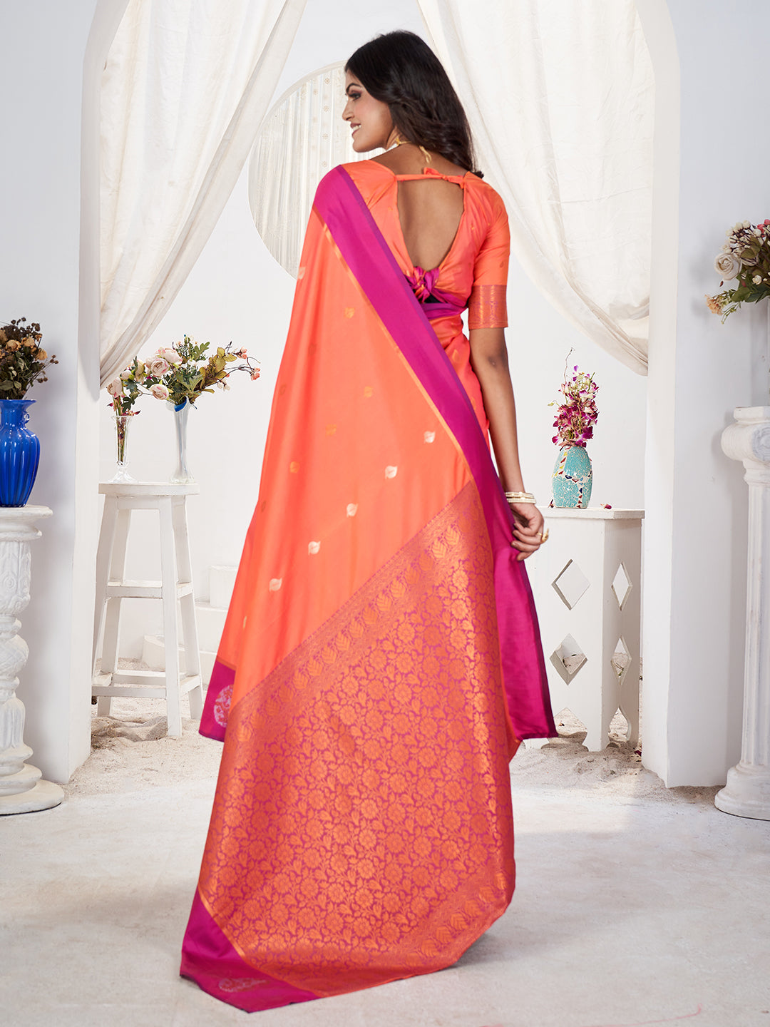 Jamuna Silk in Orange