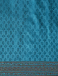 Ethnic Motifs Woven Design Zari Banarasi Saree With Blouse Piece in Blue