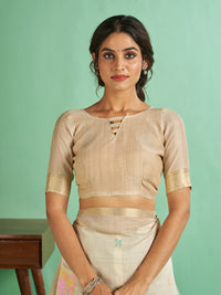 Daisy Cotton in Beige with Pastel Motifs