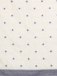 Floral Printed Chanderi Saree in grey