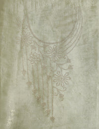 Embellished Saree With Unstitched Blouse in Green