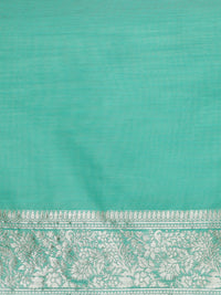 Woven Design Chanderi Cotton Saree in Sea Green