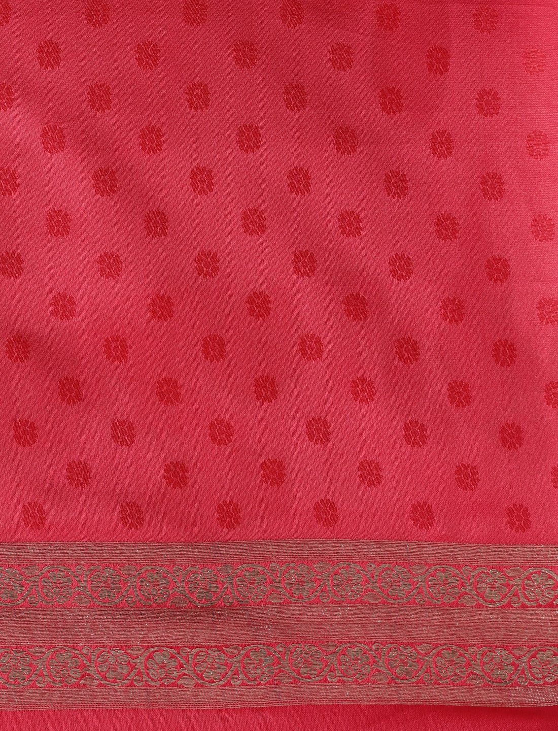 Ethnic Motifs Woven Design Banarasi Saree With Blouse Piece in Red