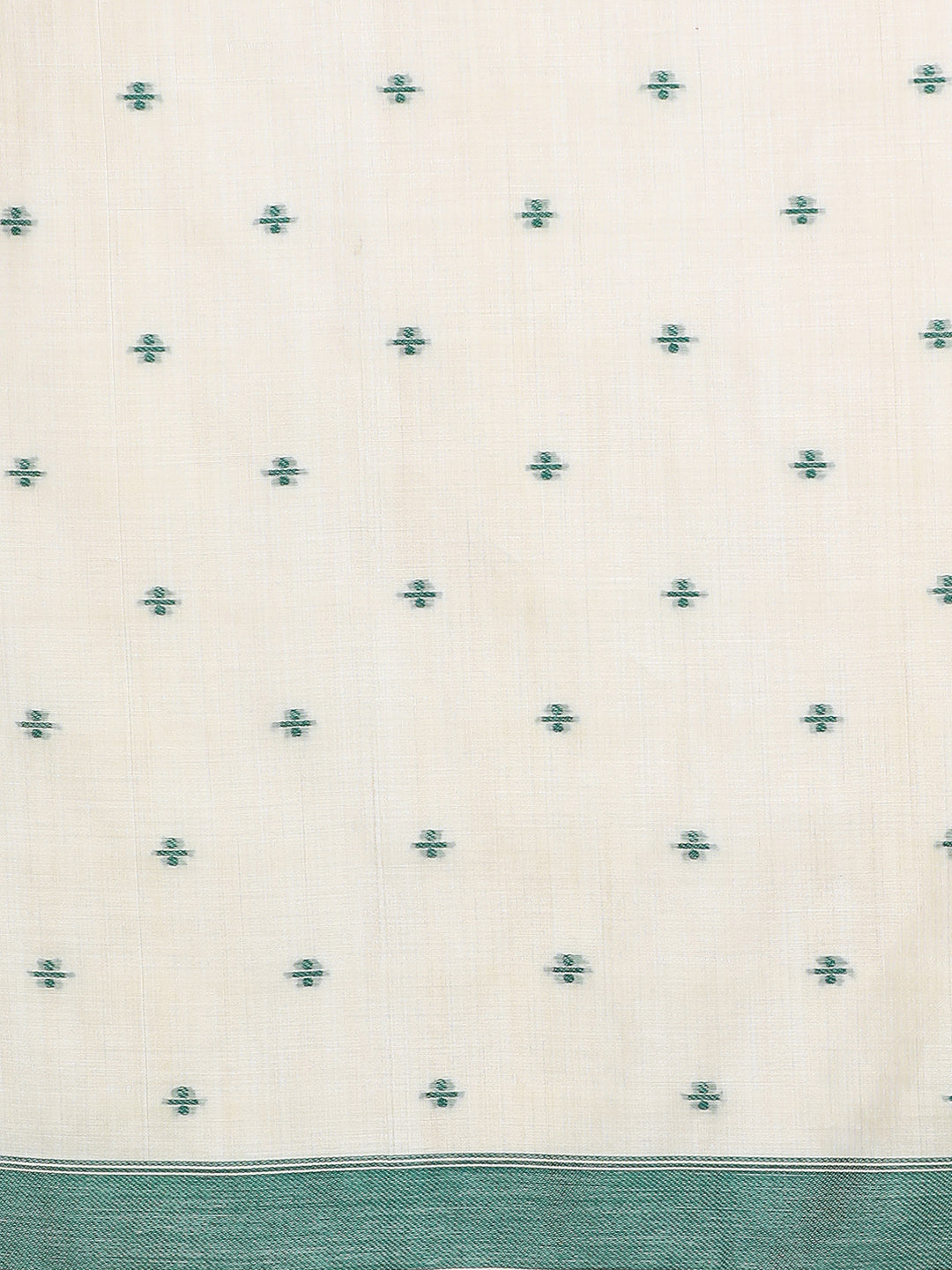 Floral Printed Chanderi Saree in green