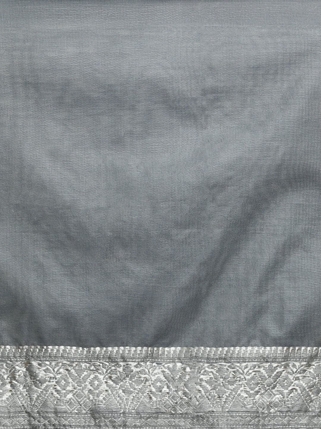 Woven Design Chanderi Cotton Saree inGrey