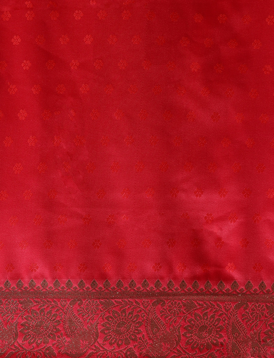 Woven Design Zari Banarasi Saree with Blouse in Red