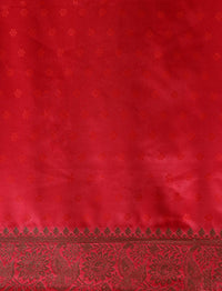 Woven Design Zari Banarasi Saree with Blouse in Red