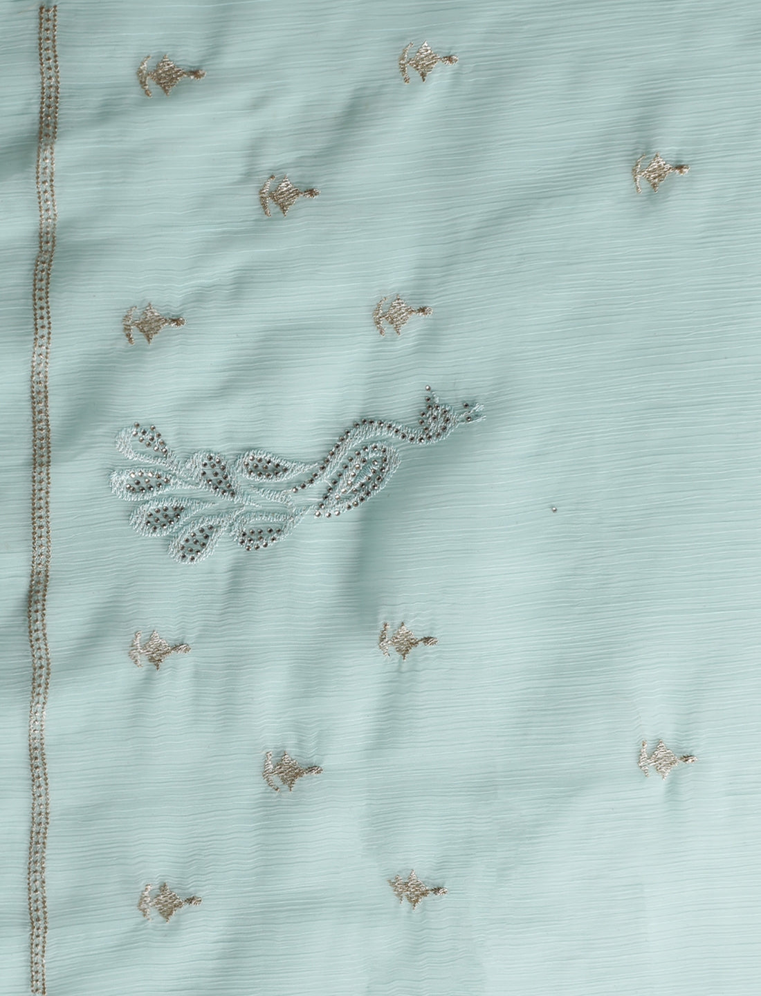 Woven Design Saree With Blouse in Blue