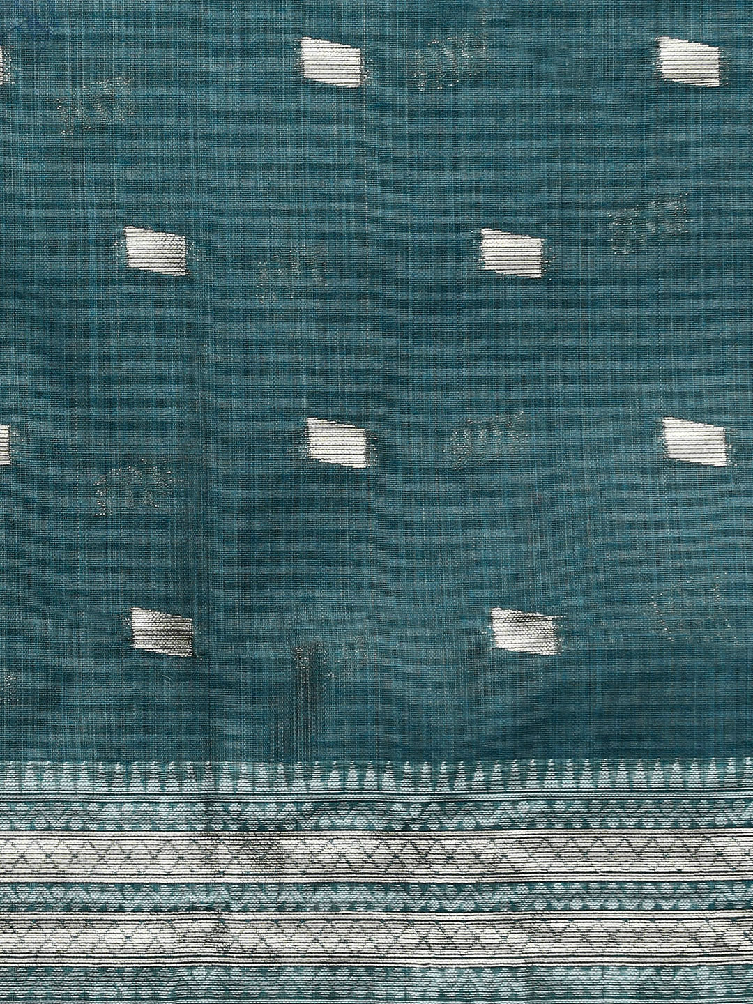 Woven Design Floral Chanderi Cotton Saree in Pista Green