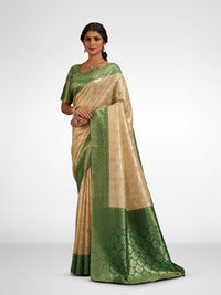 Swarnika Silk In Beige With Green