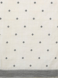 Floral Printed Chanderi Saree in black