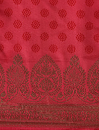 Ethnic Motif Woven Design Banarasi Saree in Pink