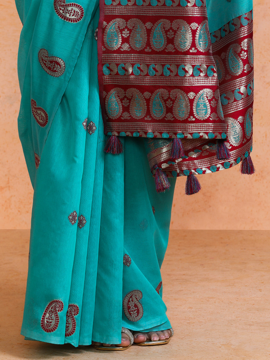 Rasa Cotton in Aqua Blue