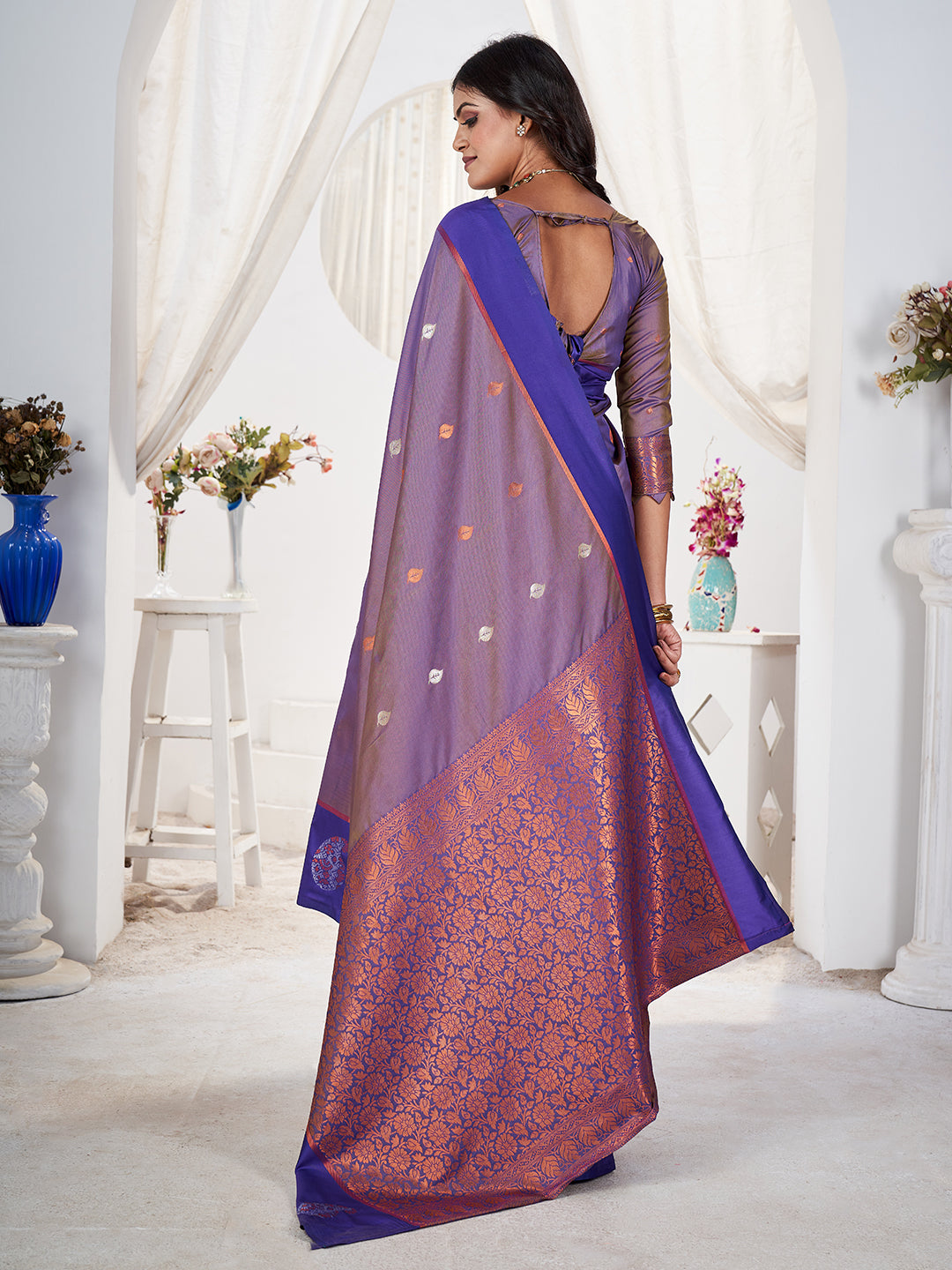 Jamuna Silk in Peacock Blue