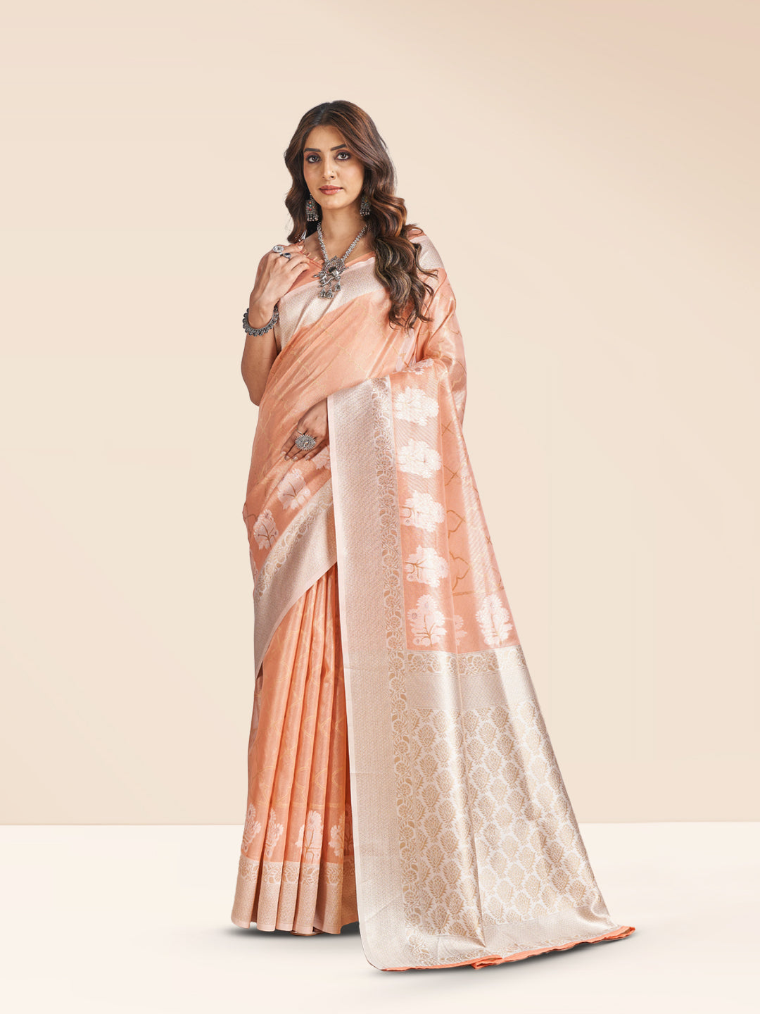 Sannidhi Silk In Tangerine Orange