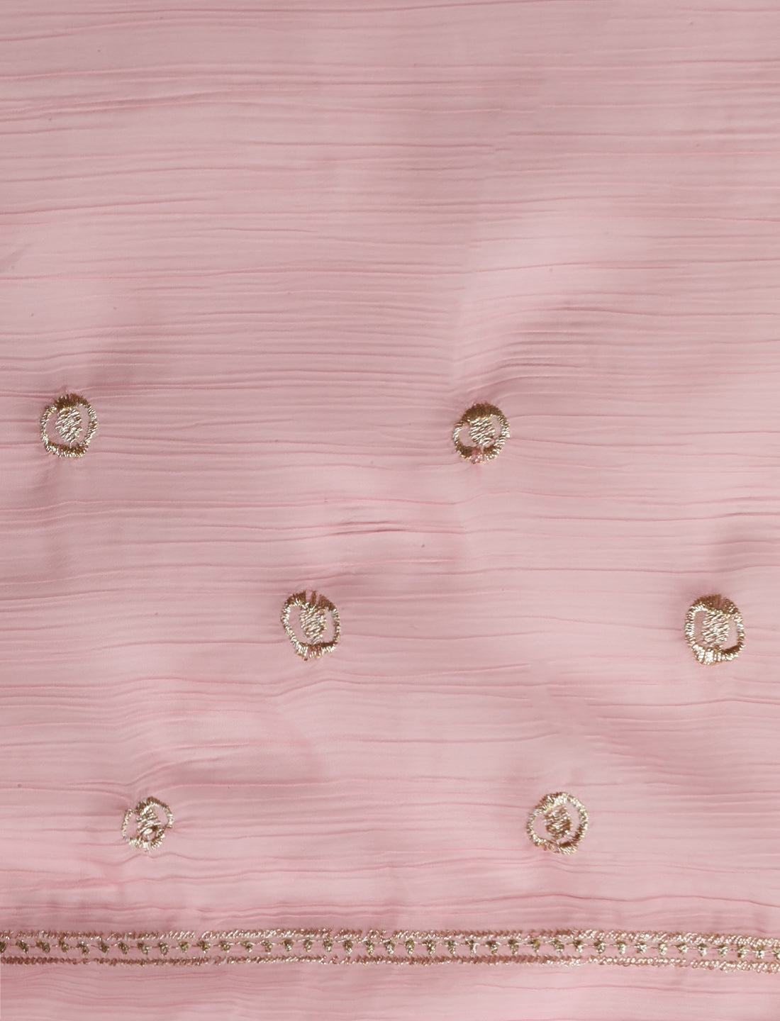 Floral Motifs Embroidered Saree with Unstitched Blouse in Peach