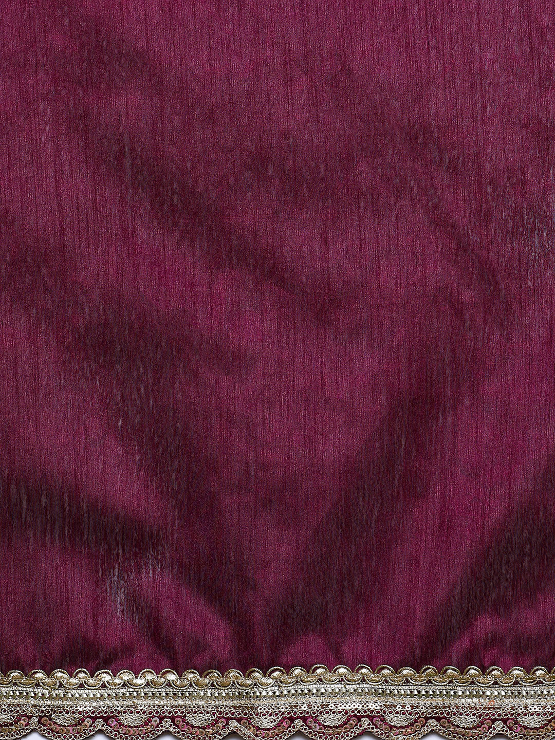 Embellished Satin Silk Sequinned With Tassles Saree in copper