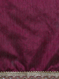 Embellished Satin Silk Sequinned With Tassles Saree in copper