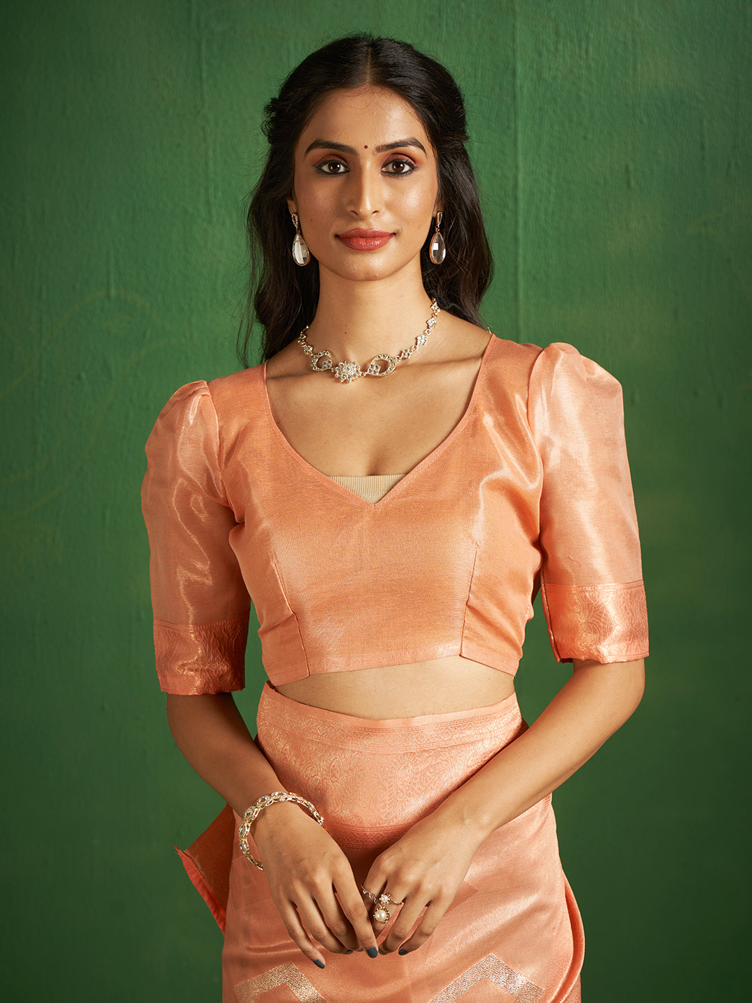 Kalki Silk in Peach