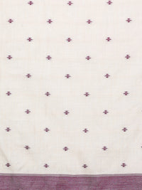 Floral Printed Chanderi Saree in purple