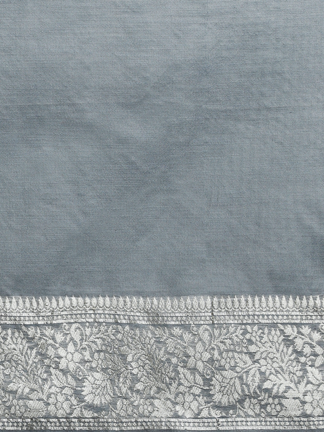 Woven Design Chanderi Cotton Saree in Grey