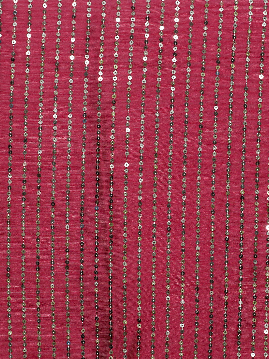 Women Sequinned Embellished Heavy Work Saree in red