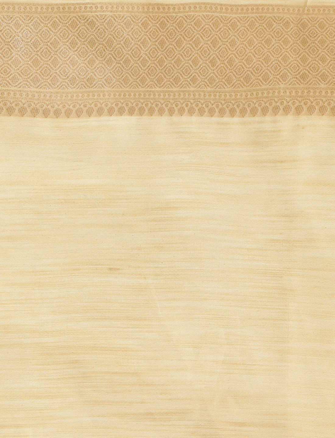 Geometric Woven Design Zari Muga Saree in Beige