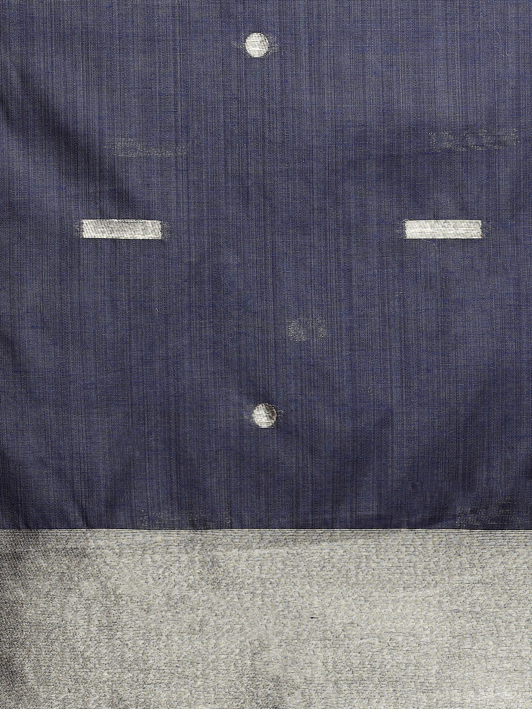 Woven Design Floral Muga Cotton Saree with Blue Motifs