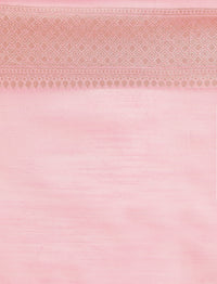 Ethnic Motifs Woven Design Muga Saree in Pink