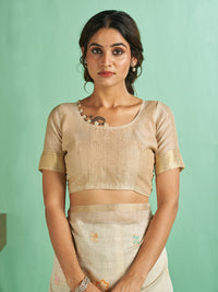 Daisy Cotton in Beige with Yellow Motifs